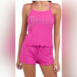 Juicy couture pjs shorts tank set